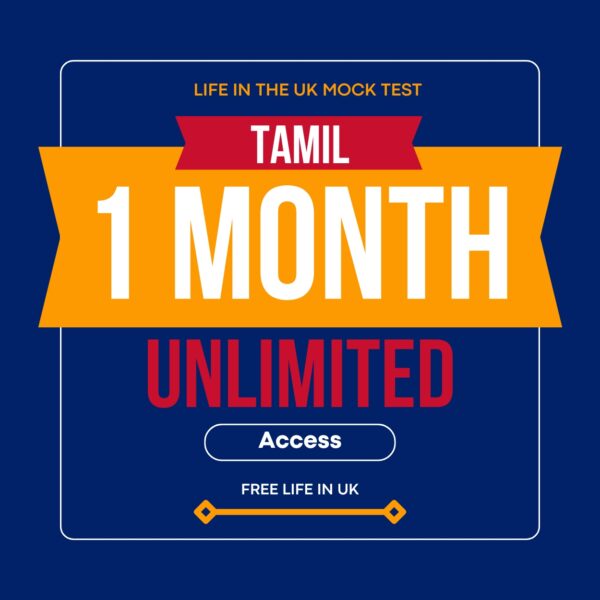 Life in the UK Mock Tests Tamil - 1 Month